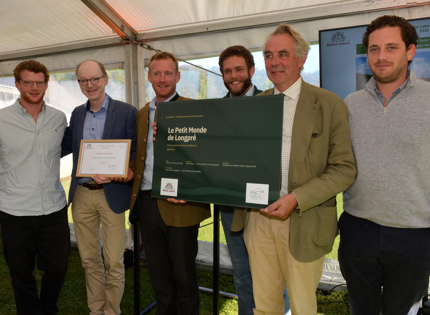 e Petit Monde de Longpré van Guillaume en Valérie Lhoest in Wanze heeft de Baillet Latour-milieuprijs 2026 ontvangen.